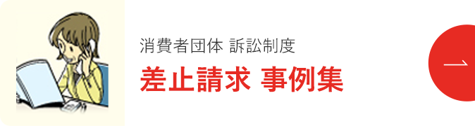 消費者団体訴訟制度「差止請求事例集」